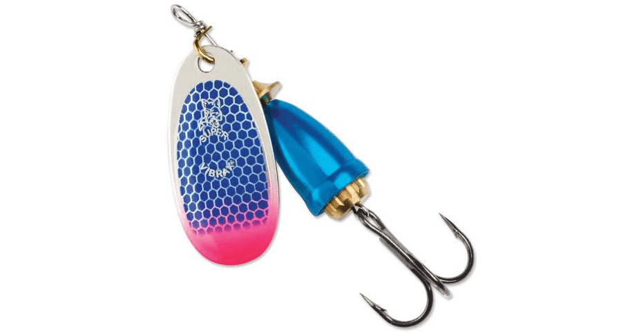 Blue Fox Vibrax fishing lure.