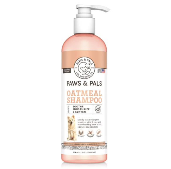 Oatmeal dog shampoo available on Amazon.