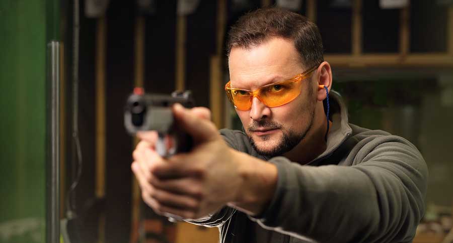 man at shooting range