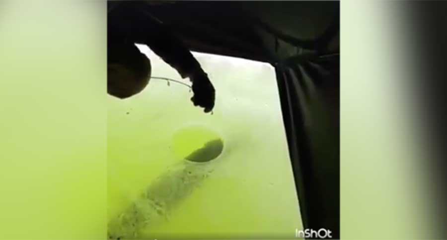 ice fishing for pike