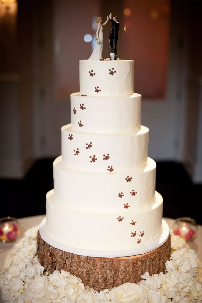 dog wedding cake