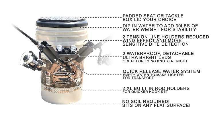 fishing caddy bucket