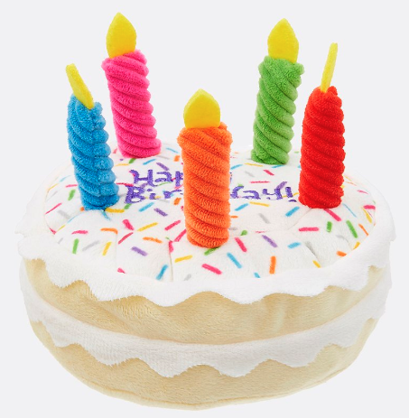 Frisco Plush Squeaking Birthday Cake Dog Toy