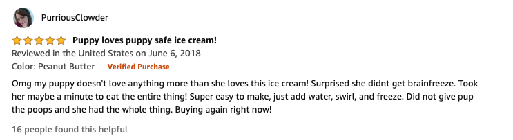 Puppy Cake Puppy Scoops Ice Cream Mix for Dogs: Peanut Butter - Add Water & Freeze at Home