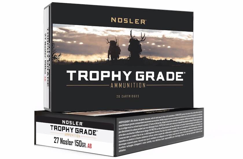 new 27 nosler cartridge factory ammo