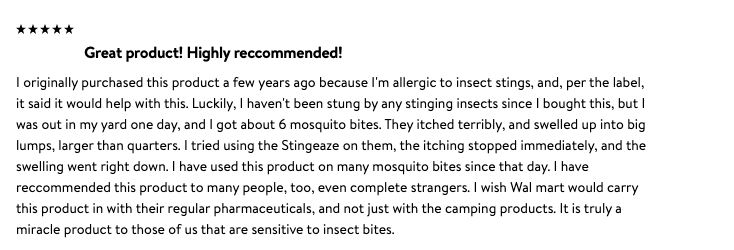 walmart bug bite