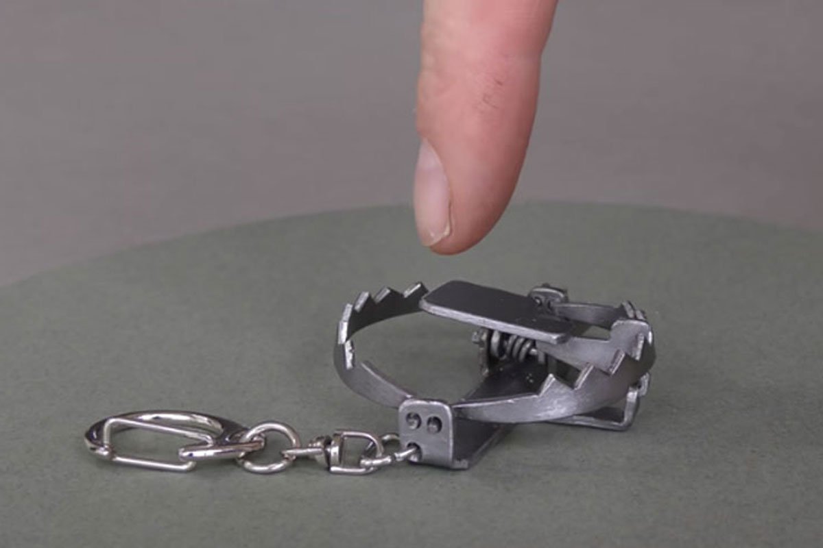 bear trap keychain
