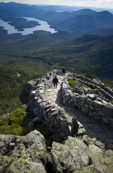 Stone staircase on Whiteface mountain, Adirondack mountains, New York State