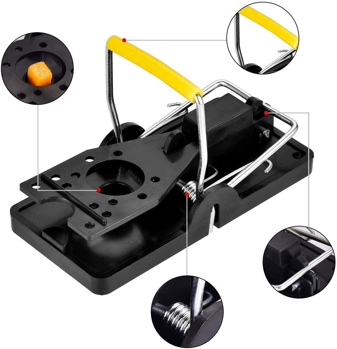 Authenzo Mouse Traps Indoor Mouse Trap Mouse Traps No See Kill Mice Traps for House 10 Pack