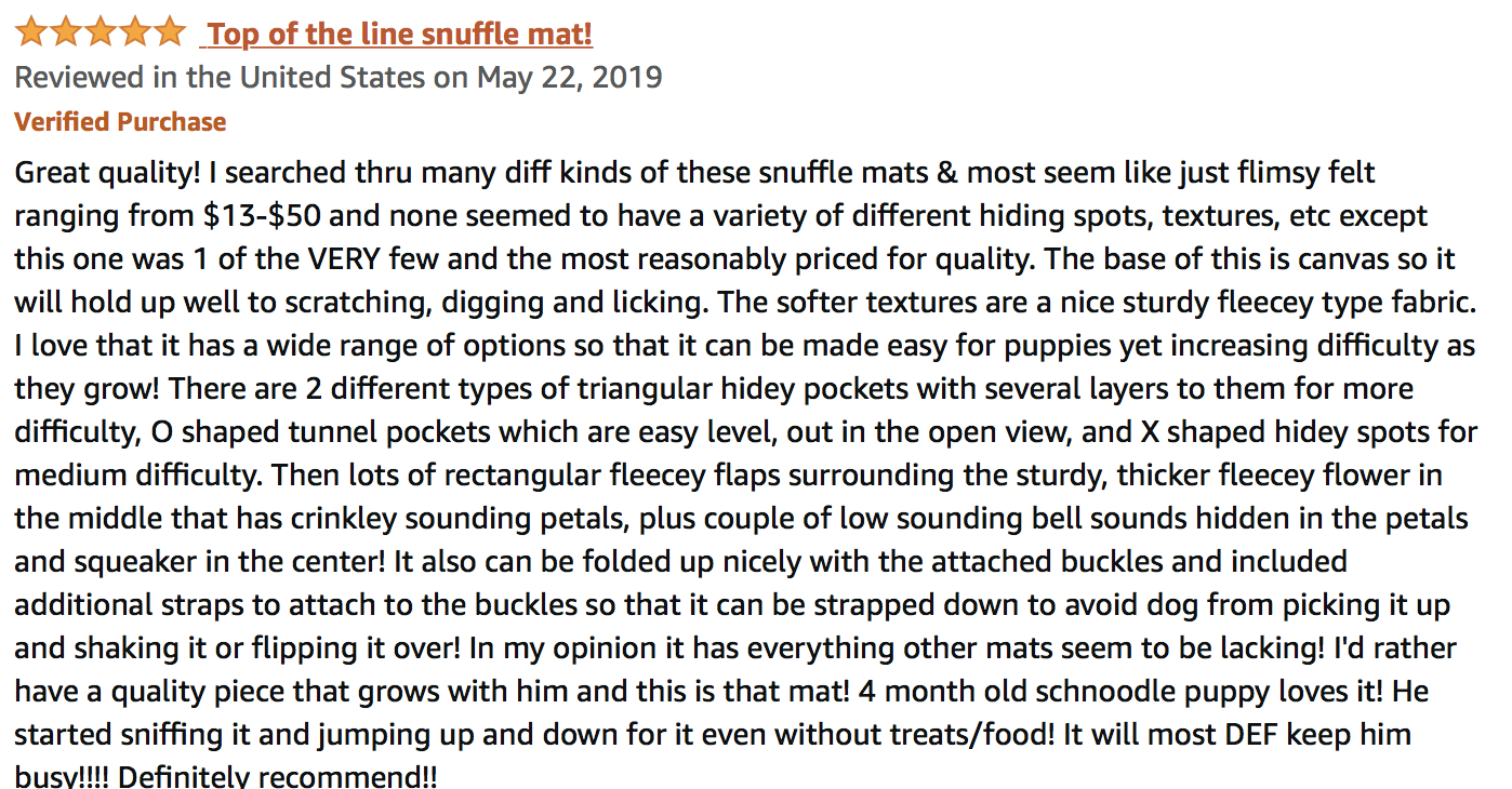 AWOOF Snuffle Mat Pet Dog Feeding Mat, Durable Interactive Dog Toys Encourages Natural Foraging Skills