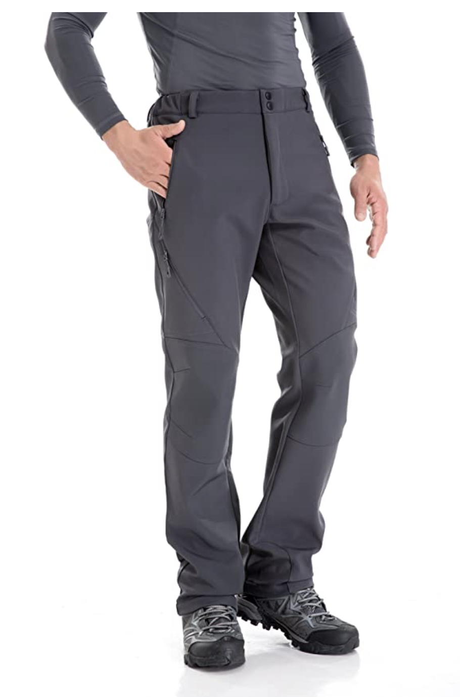 gray winter pants for men