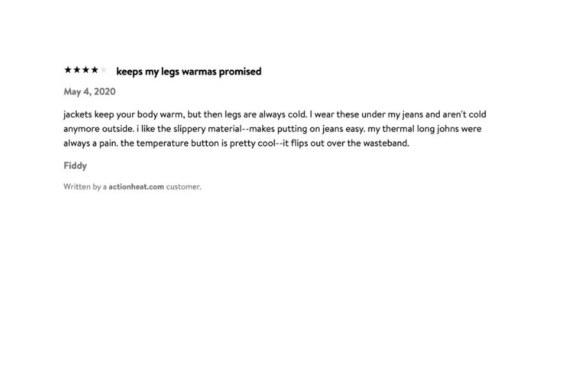 best heated pants review from walmart customer