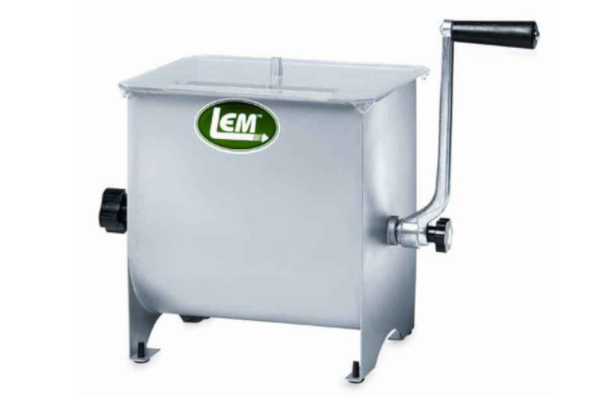 A meat grinder meant for use with wild game meat.