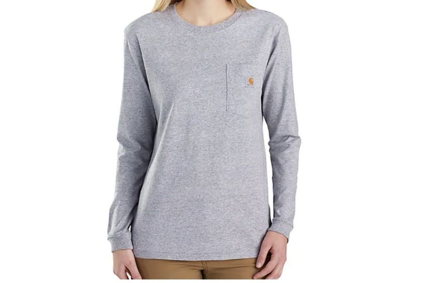 gray longsleeve shirt &mdash; carhartt for women