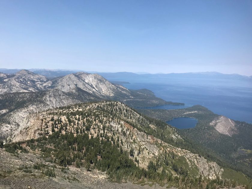 Top of Mount Tallac overlooking Lake Tahoe