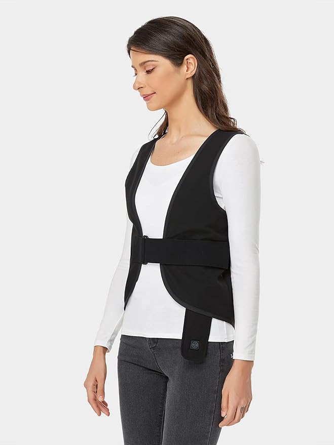 Person wearing an Ororo heated vest