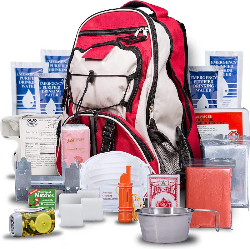 Blue Coolers pre-packed bug out bag.