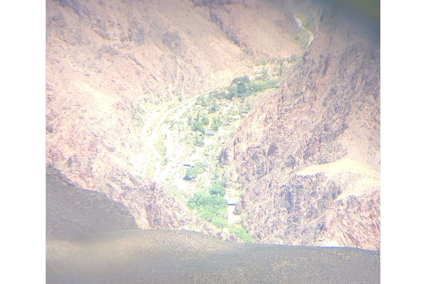 The floor of the Grand Canyon as seen through the Nocs Provisions Field Issue 8x32.