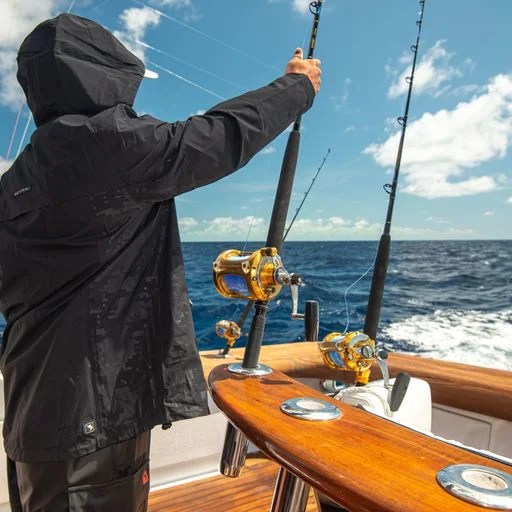 Person wearing Salt Life Excursion Jacket on a boat