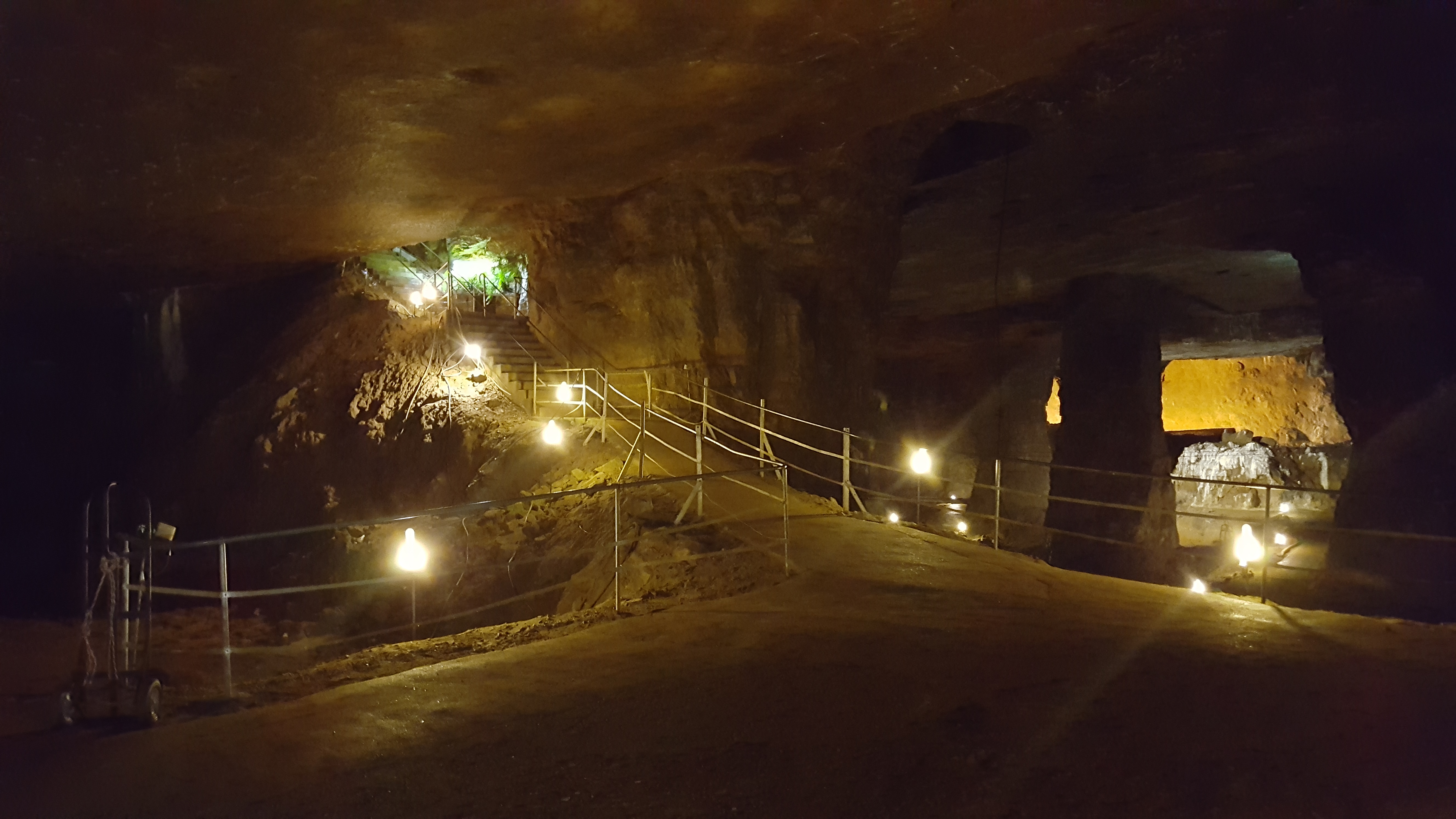 A ramp within Bonne Terre Mine in Missouri.