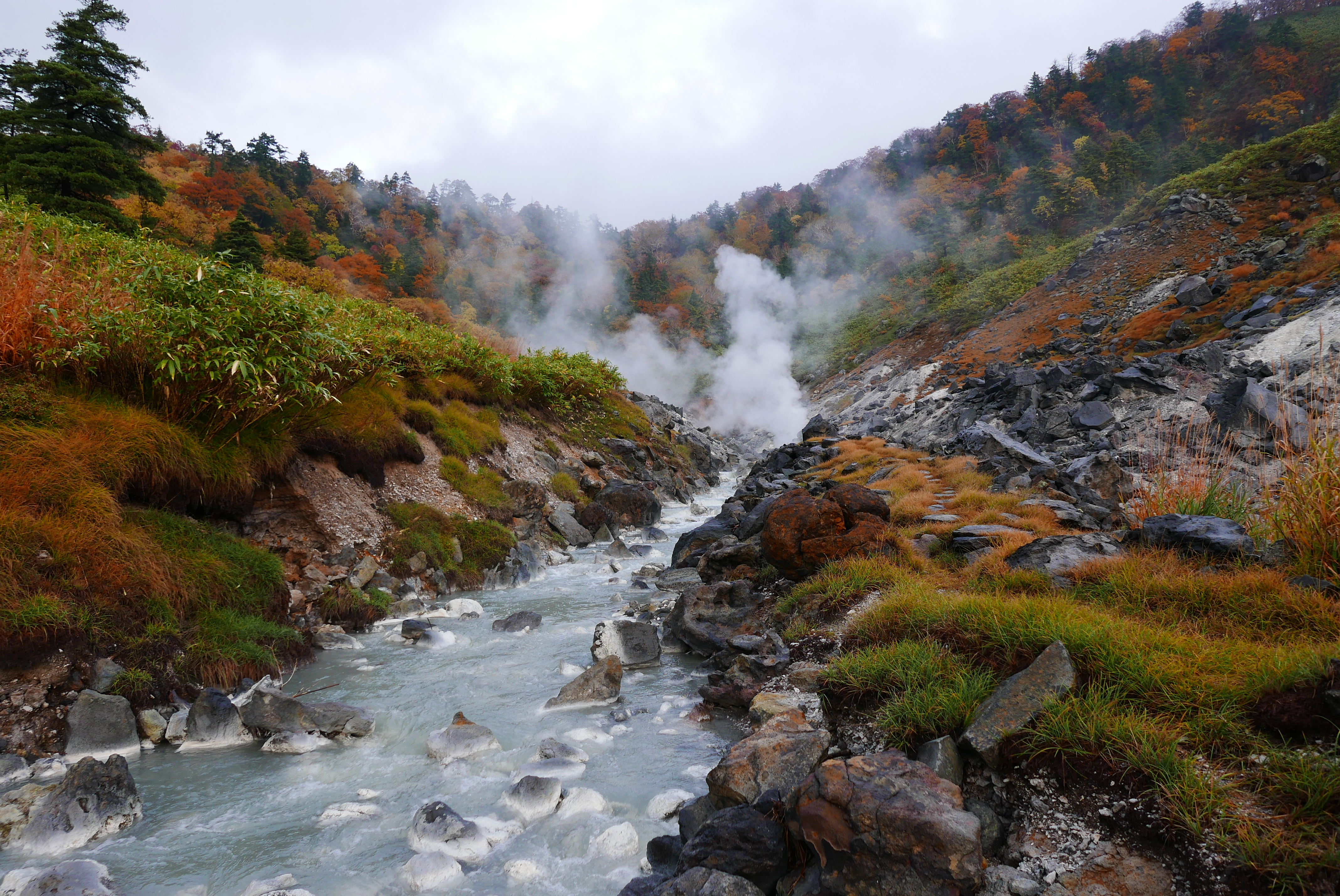 Tamagawa Hot Spring, Tamagawa onsen is a hot spring located in the city of Semboku, Akita in northern Japan.
