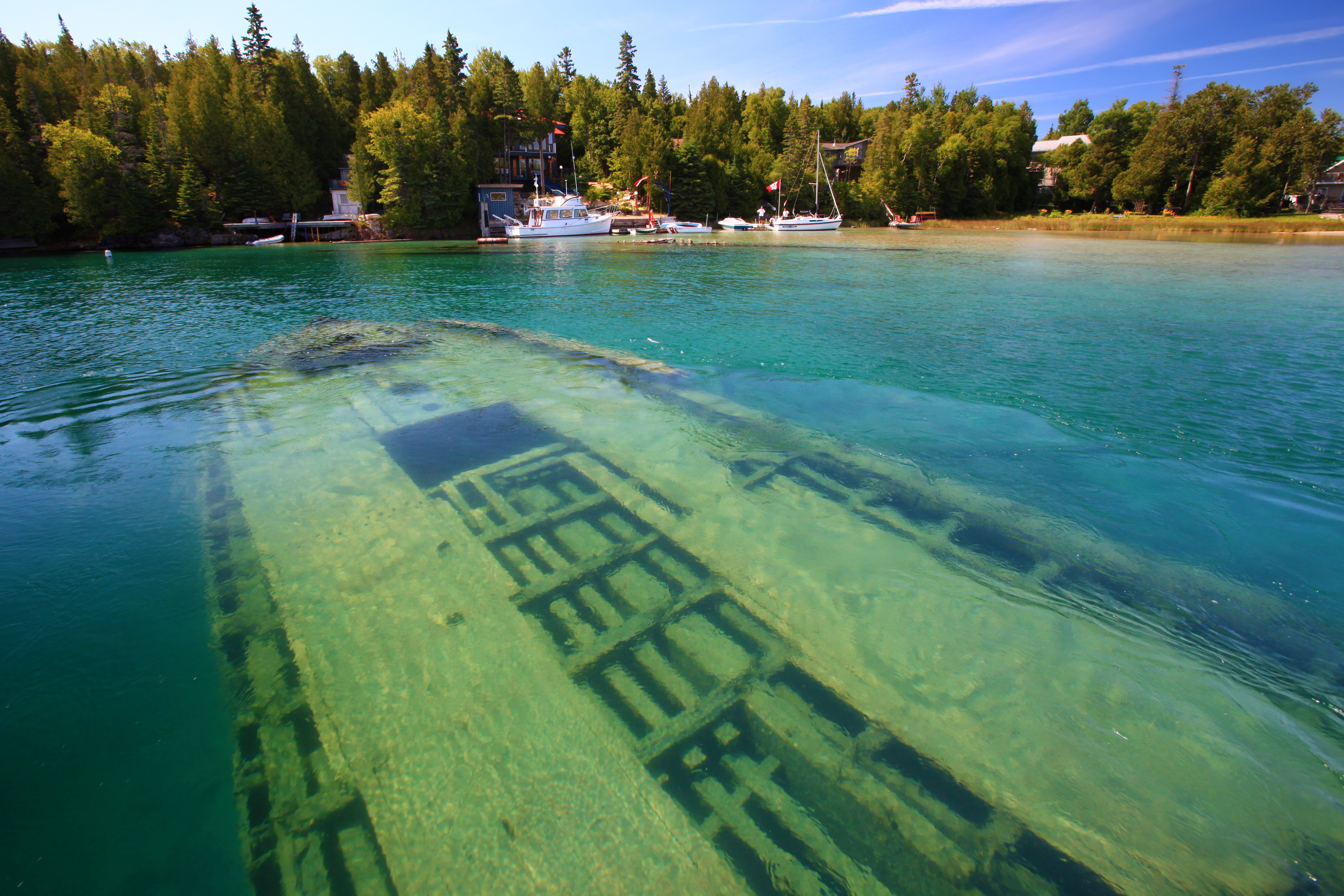 Shipwreck in Lake Huron, Great Lakes Region
