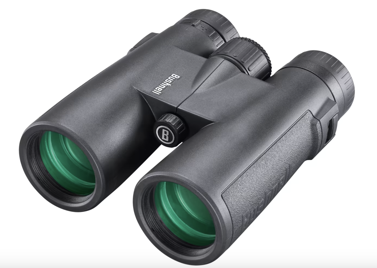 Black Bushnell All-Purpose Binoculars with green lenses 