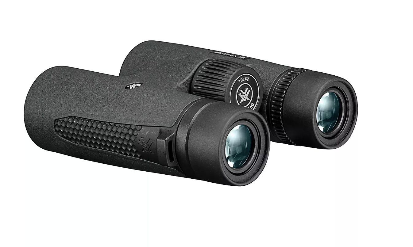 A pair of black Vortex Triumph HD 10x42 Binoculars