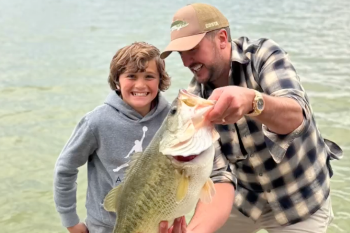 Tate and Luke Bryan fishing