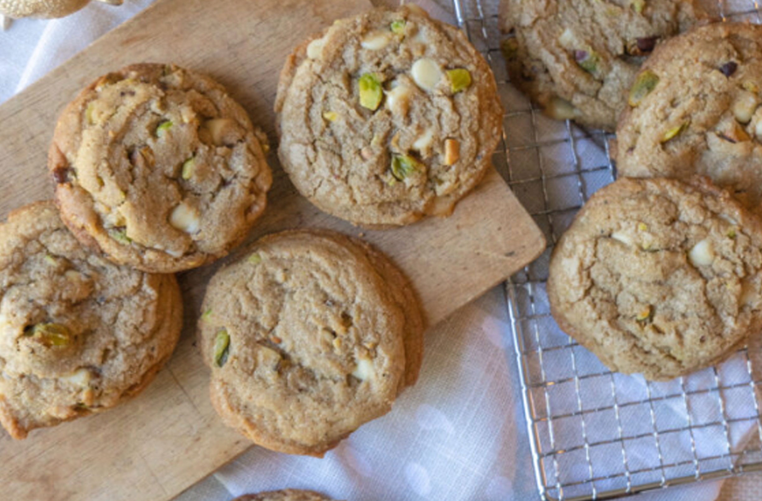 Cardamom Pistachio Brown Butter Cookies