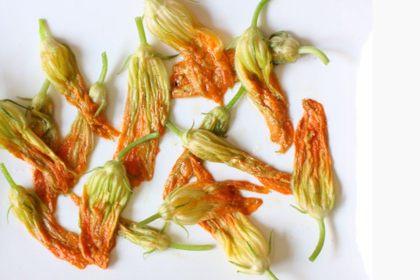 Sauteed Squash Blossoms