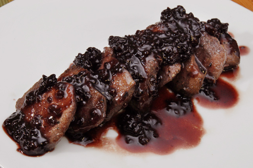 blackberry venison tenderloin.