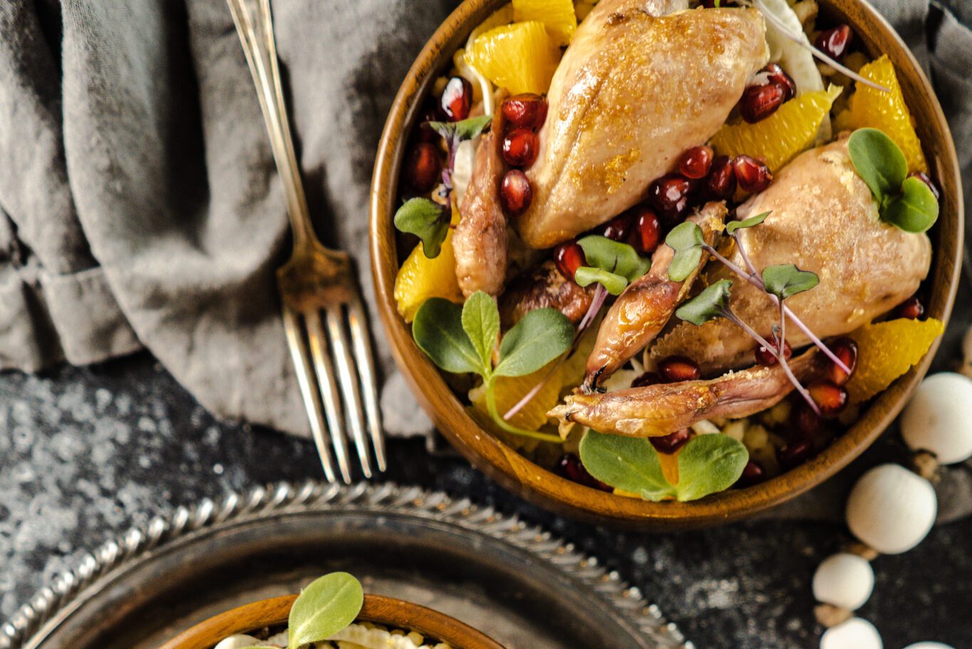 quail couscous salad from Bri Coelho