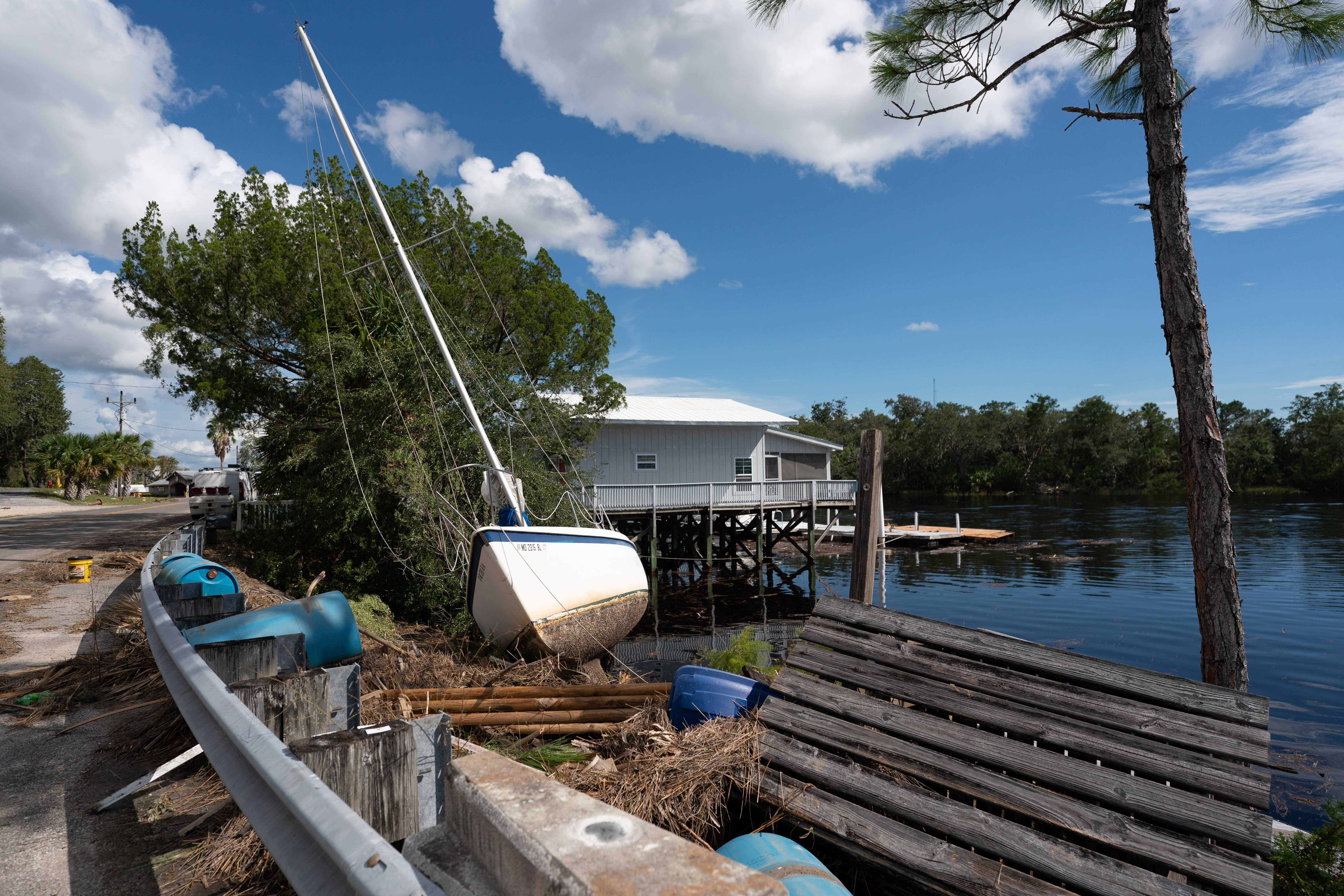 Damage after hurricane idalia.