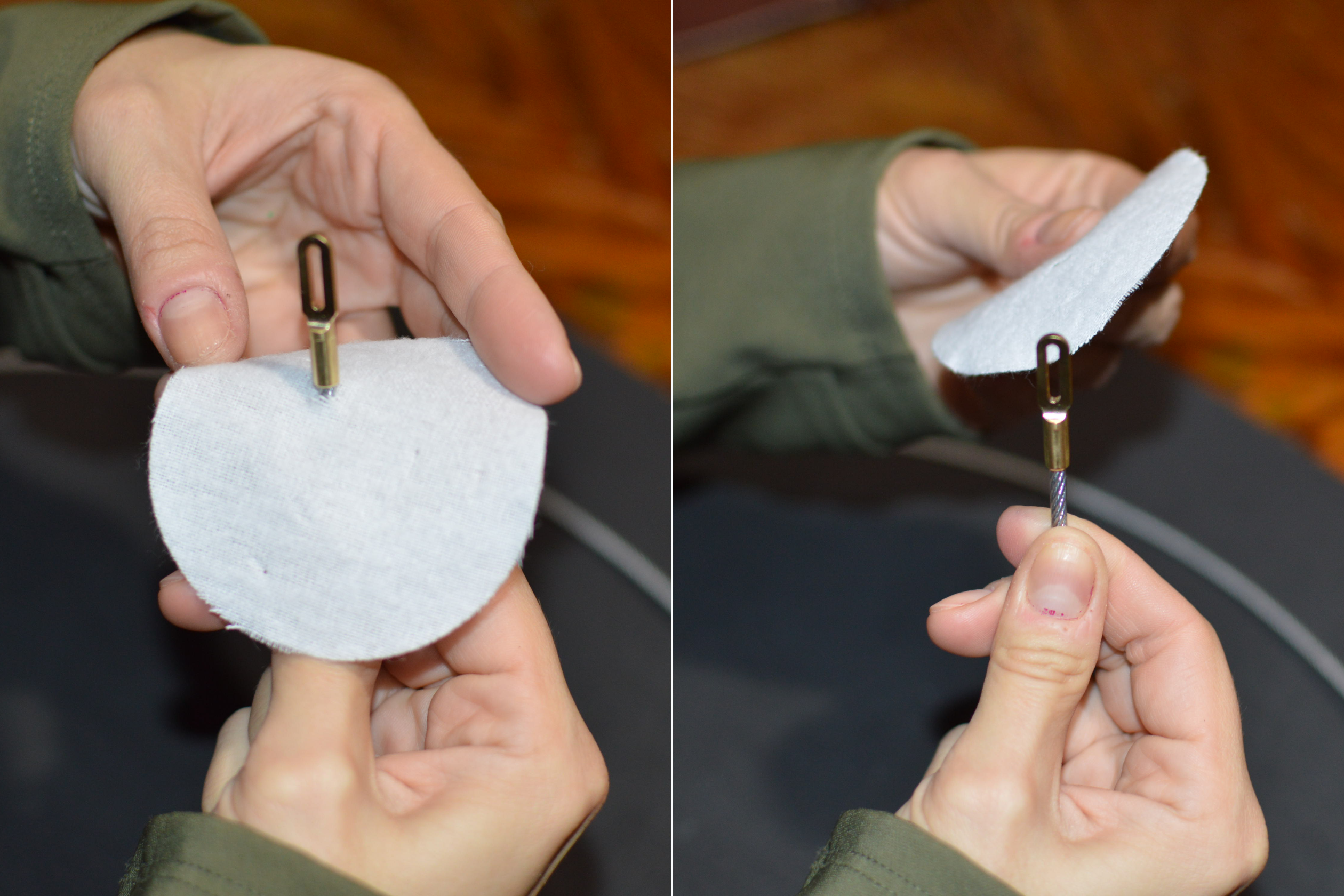 step 1 in how to clean a rifle