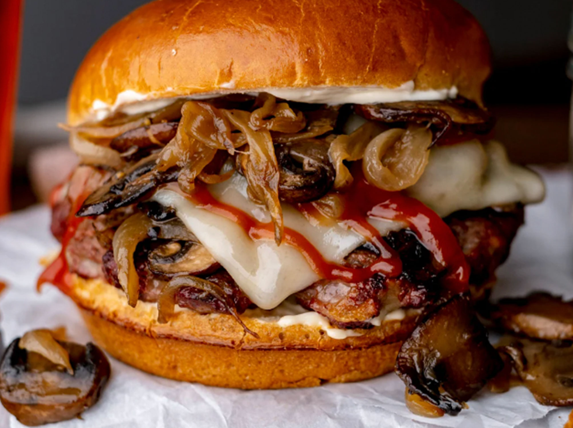Venision Mushroom Swiss Burgers
