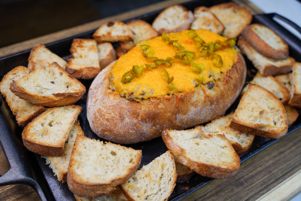 Sourdough Bread Bowl Venison Jalapeño Dip