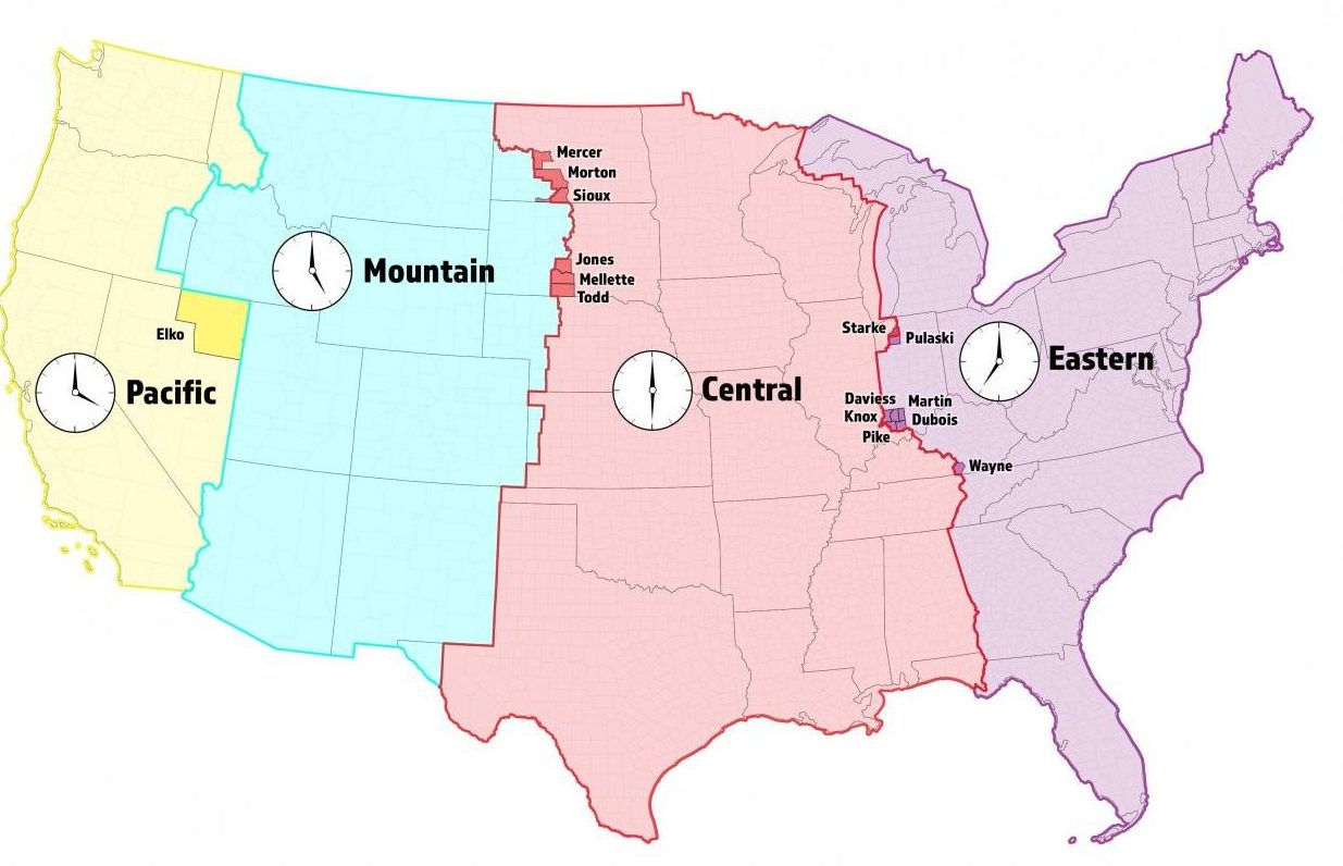 time zone map.