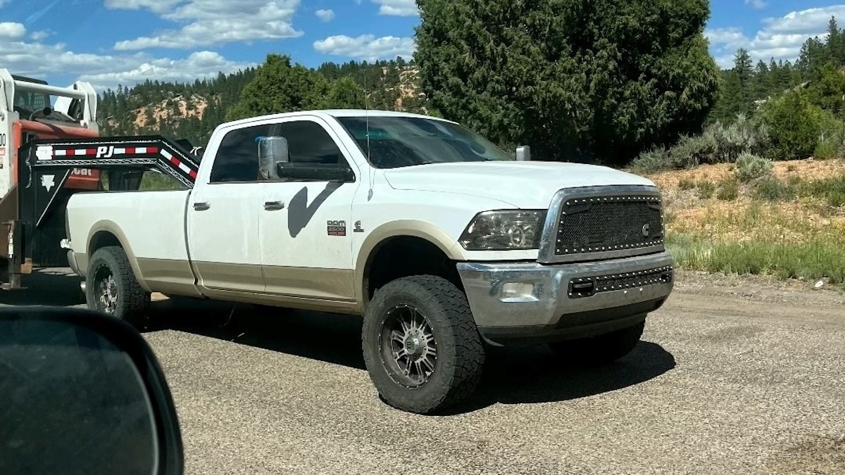 the suspect's truck