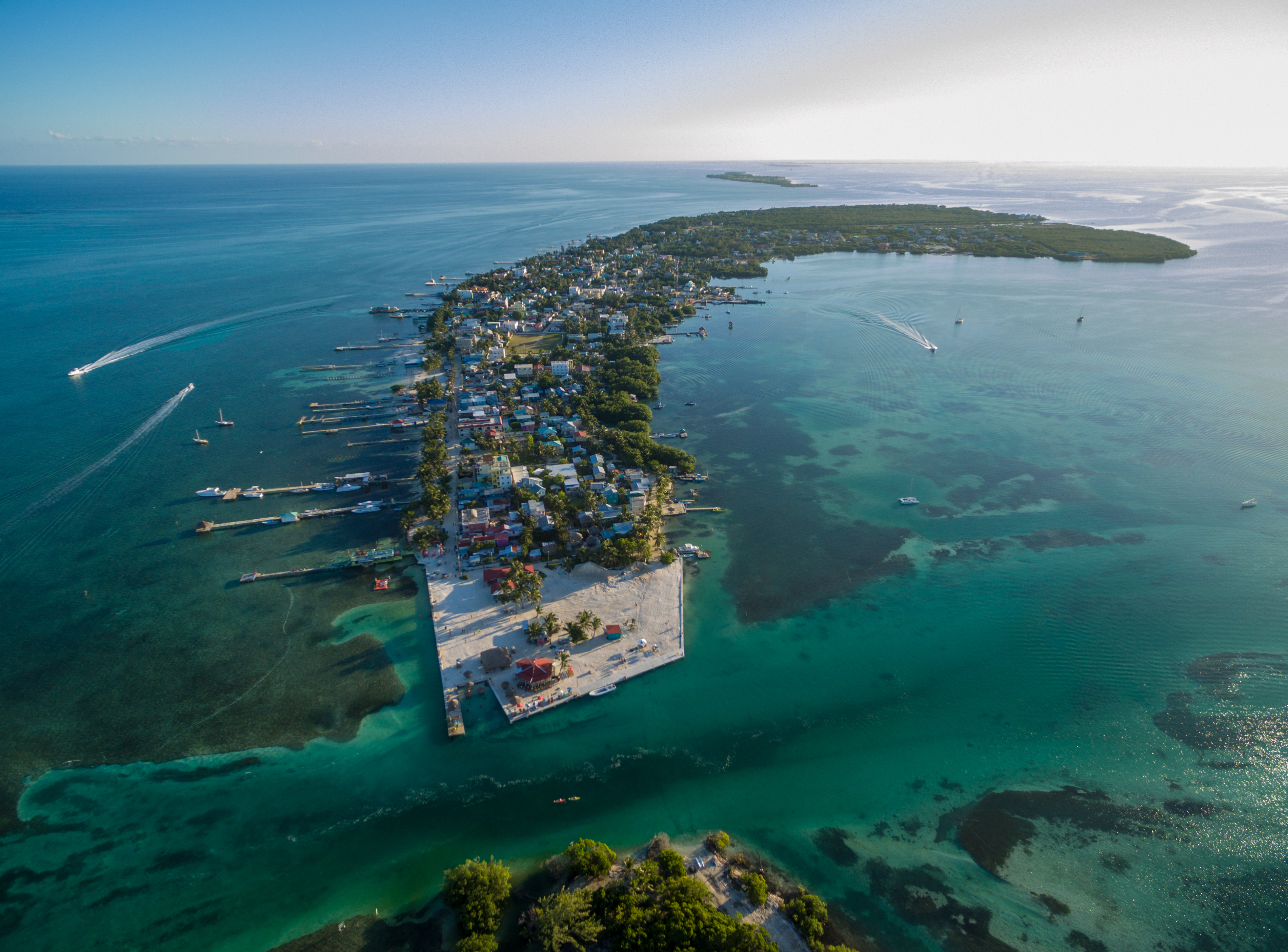 Caye,Caulker,Island,In,Caribbean,Sea.,Belize.,Caribbean,Sea,In