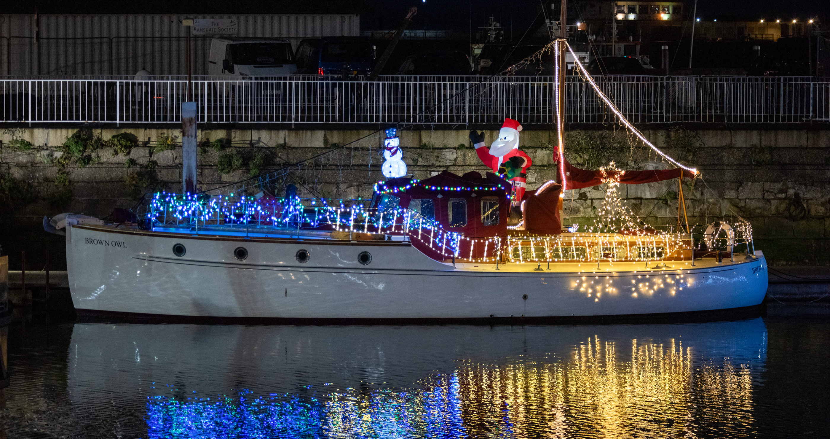 Celebrating the holiday on a boat