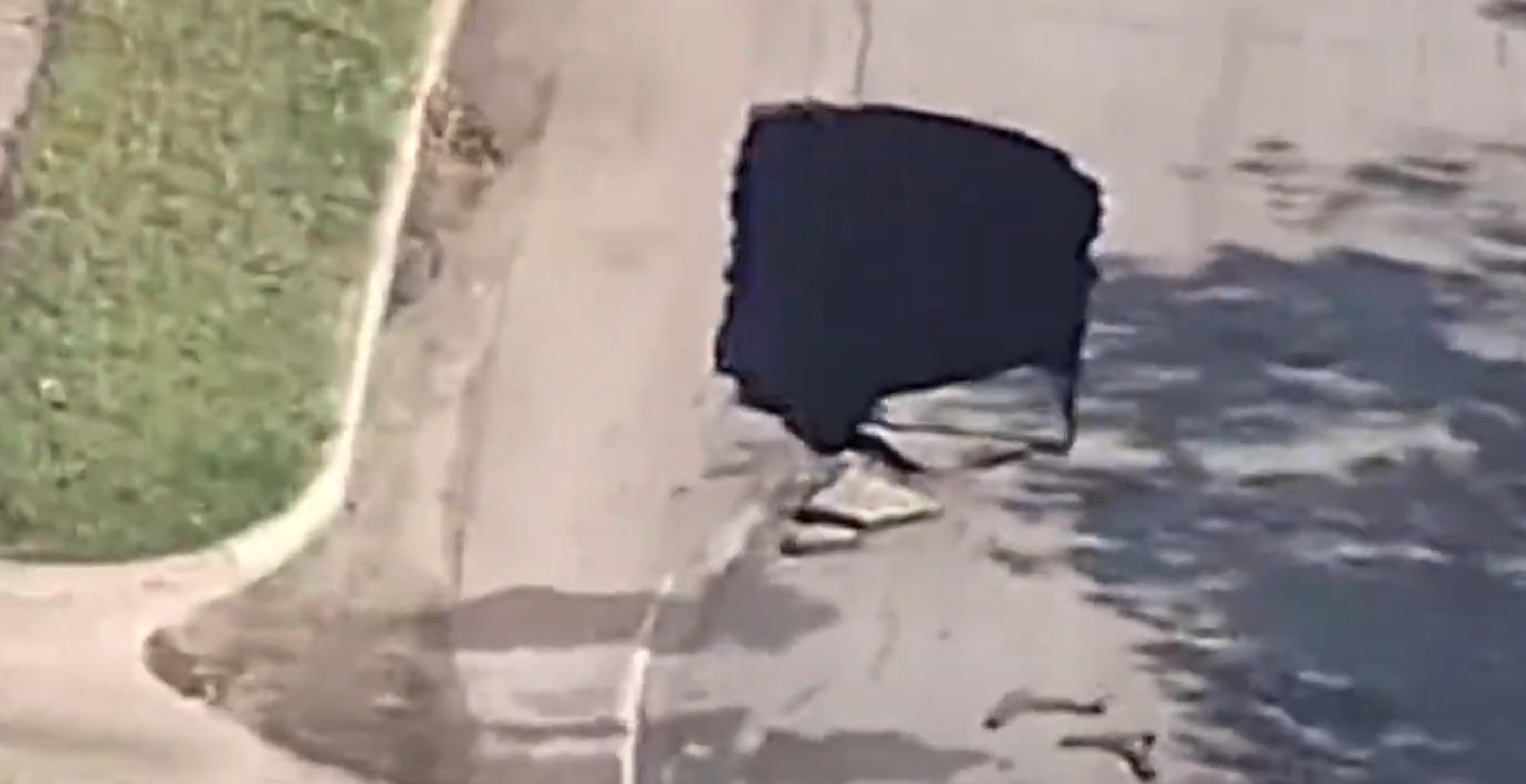 Driver Shares The Horrifying Moment He Went Straight Into A Sinkhole