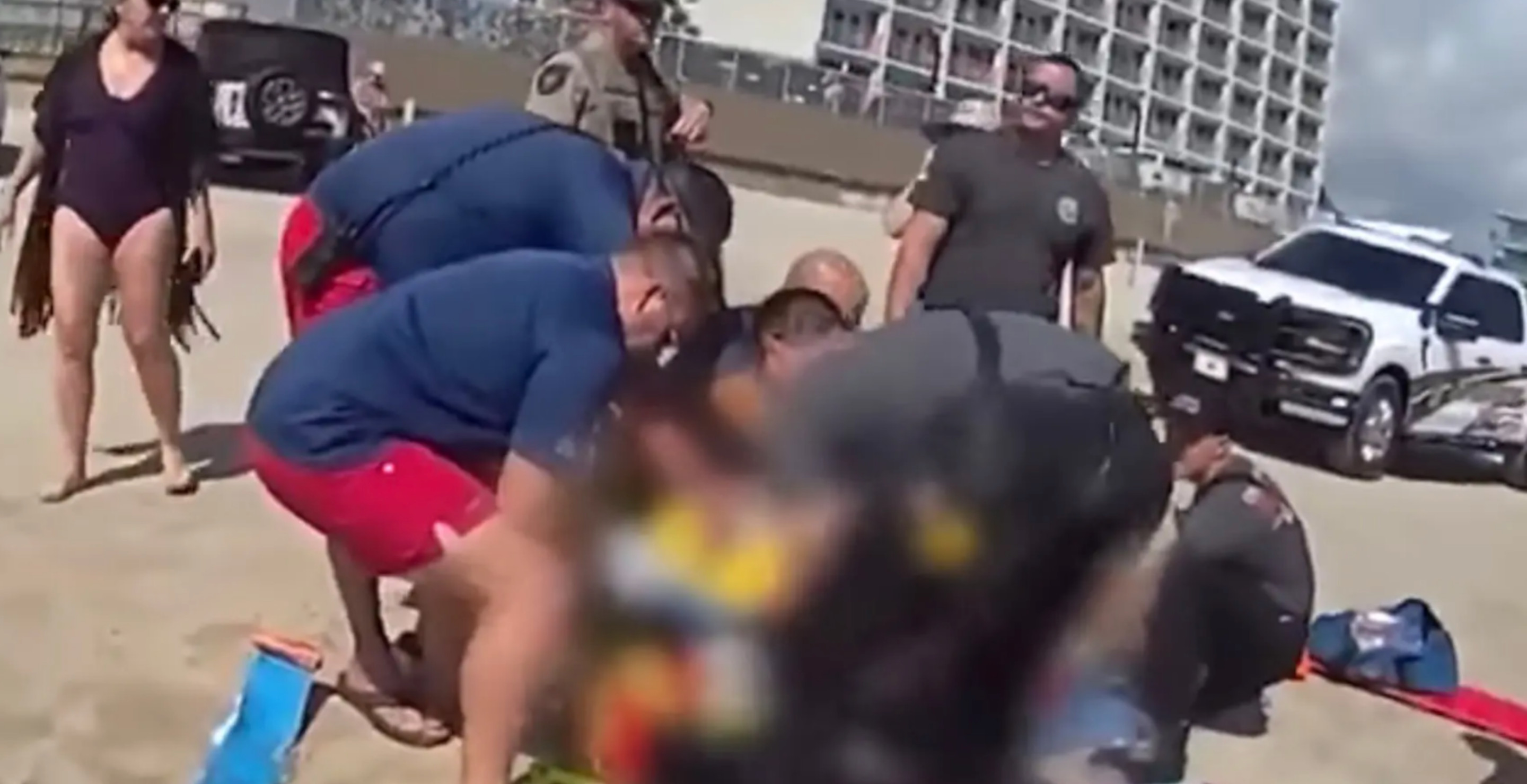 Jeep Runs Over The Head Of Sunbathing Beachgoer In Florida