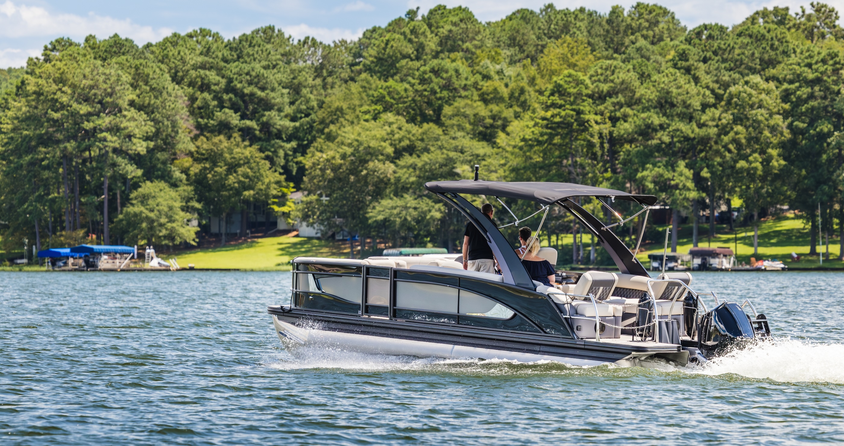 boat on a lake