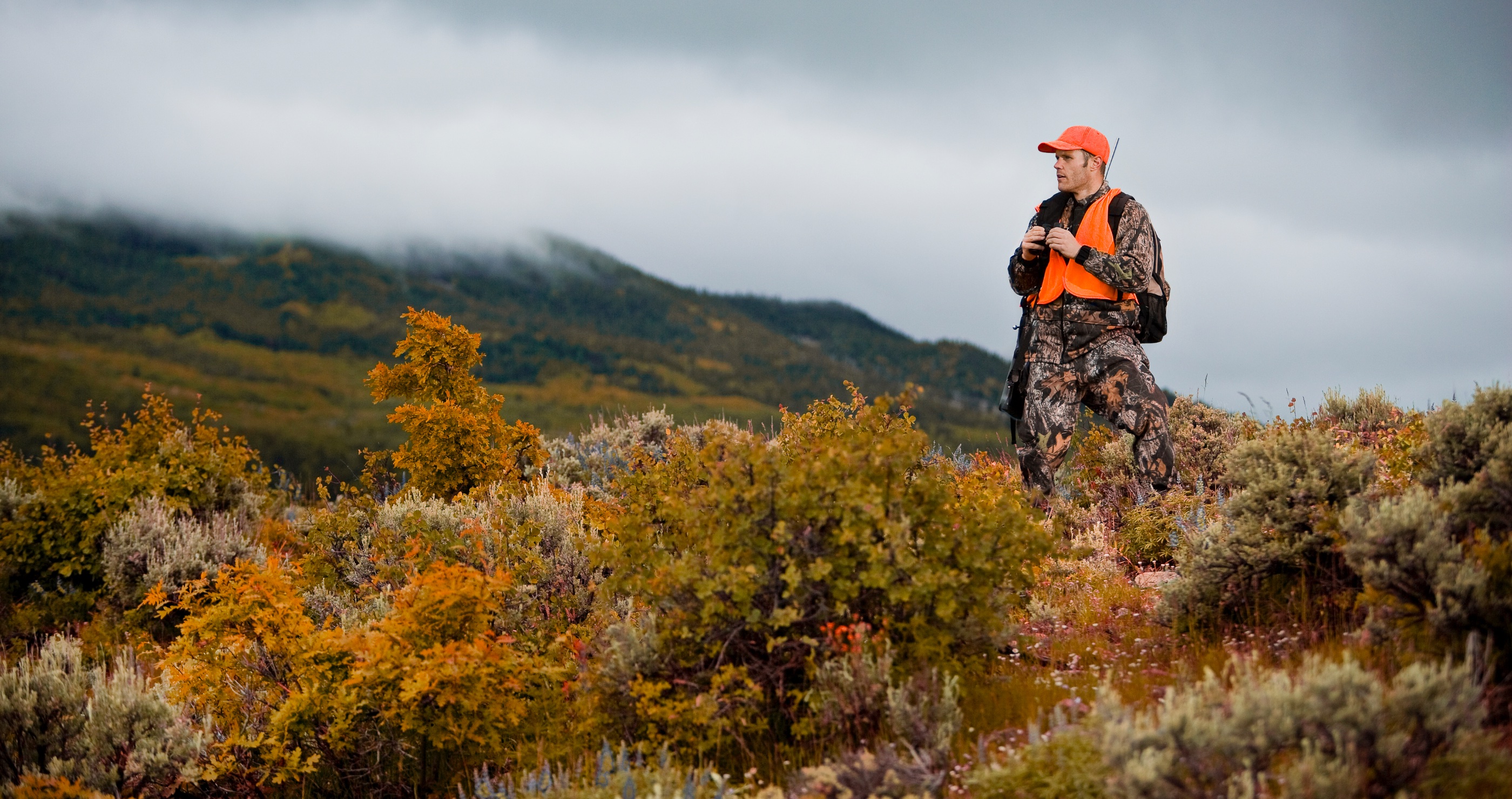 hunter out in the wilderness